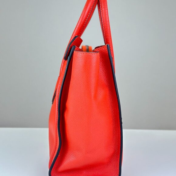 Celine Orange Leather Tote Shoulder Bag - Picture 4 of 7